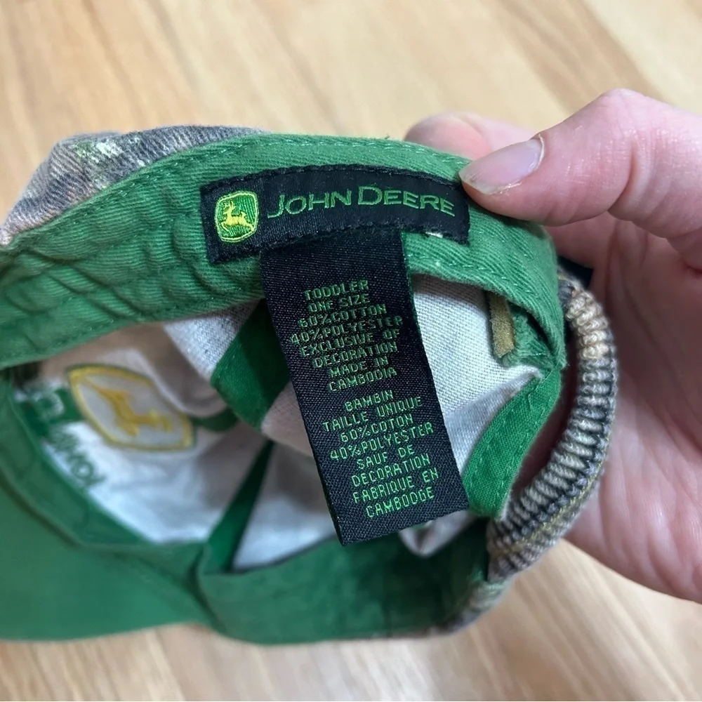 John Deere Toddler Hat Camouflage Green Kids Baseball Cap